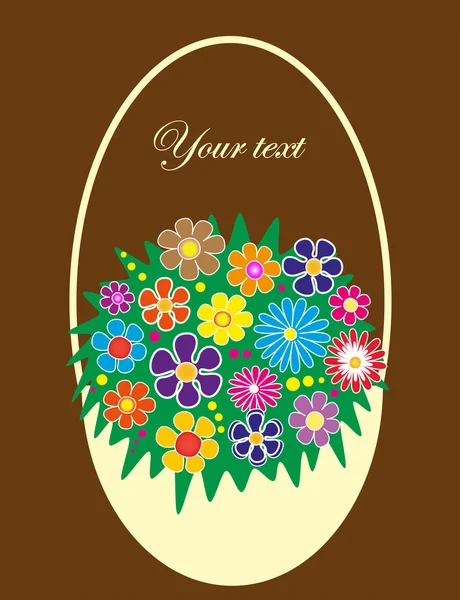 Pretty floral frame. vector illustration. — Stock Vector