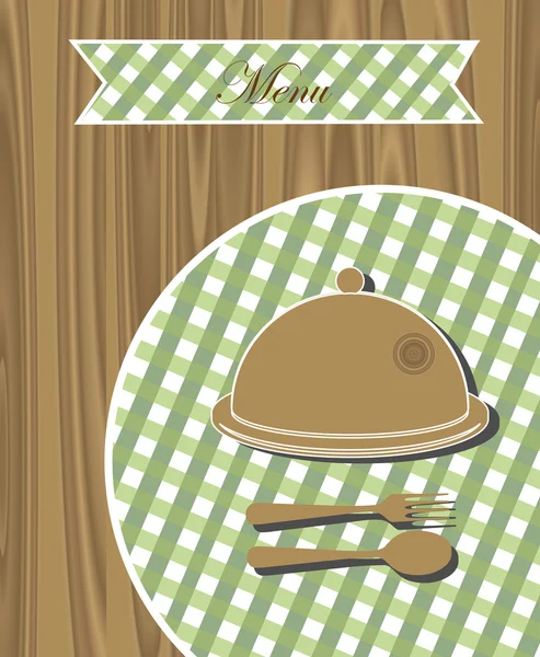 Cute menu card. vector illustration — Stock Vector