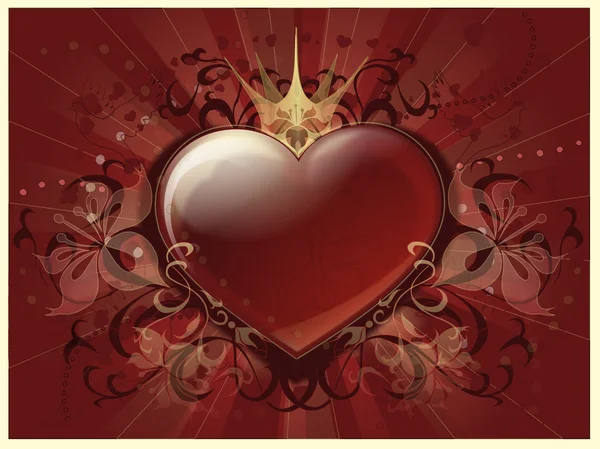 Stort rött hjärta Royaltyfria Stockbilder