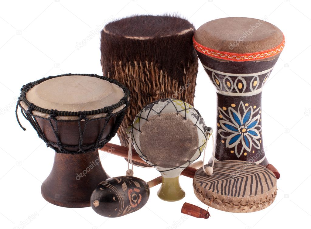 African ethnic drums from different countries