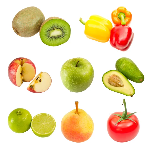 Uppsättning frukter och grönsaker — Stockfoto
