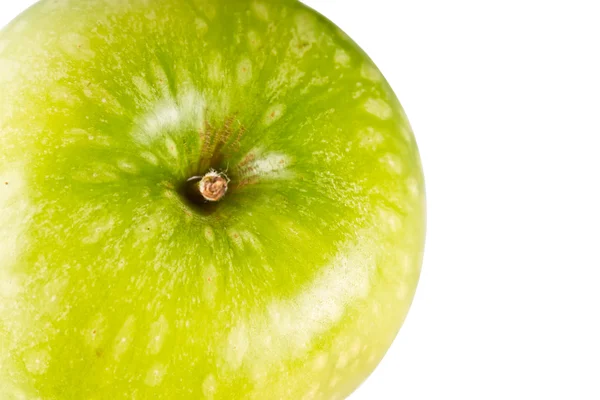 Zielone jabłko izolowane na białym tle — Zdjęcie stockowe