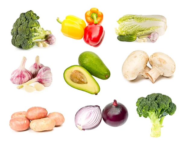 En uppsättning färska grönsaker — Stockfoto