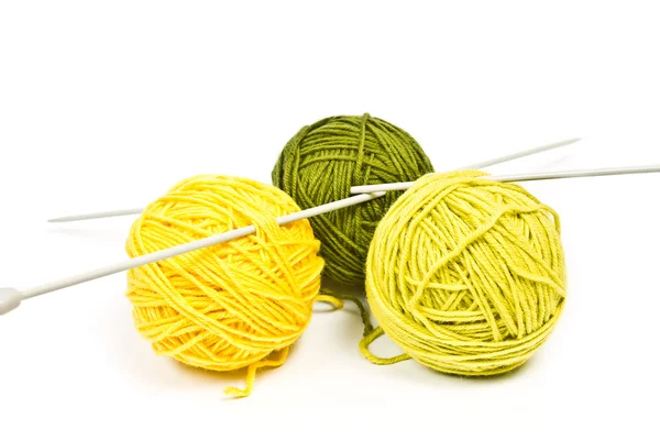 stock image Three tangle of wool yarn