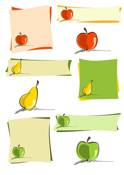 Simplesmente elementos de design de frutas — Vetor de Stock