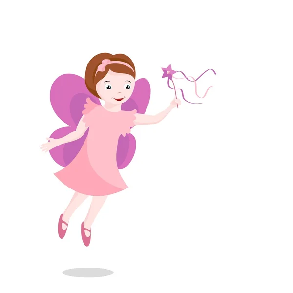 Kleine roze fairy — Stockvector