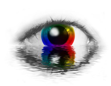 Color wheel in human eye clipart