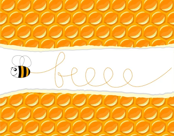 Hintergrund mit einer Biene — Stockvektor