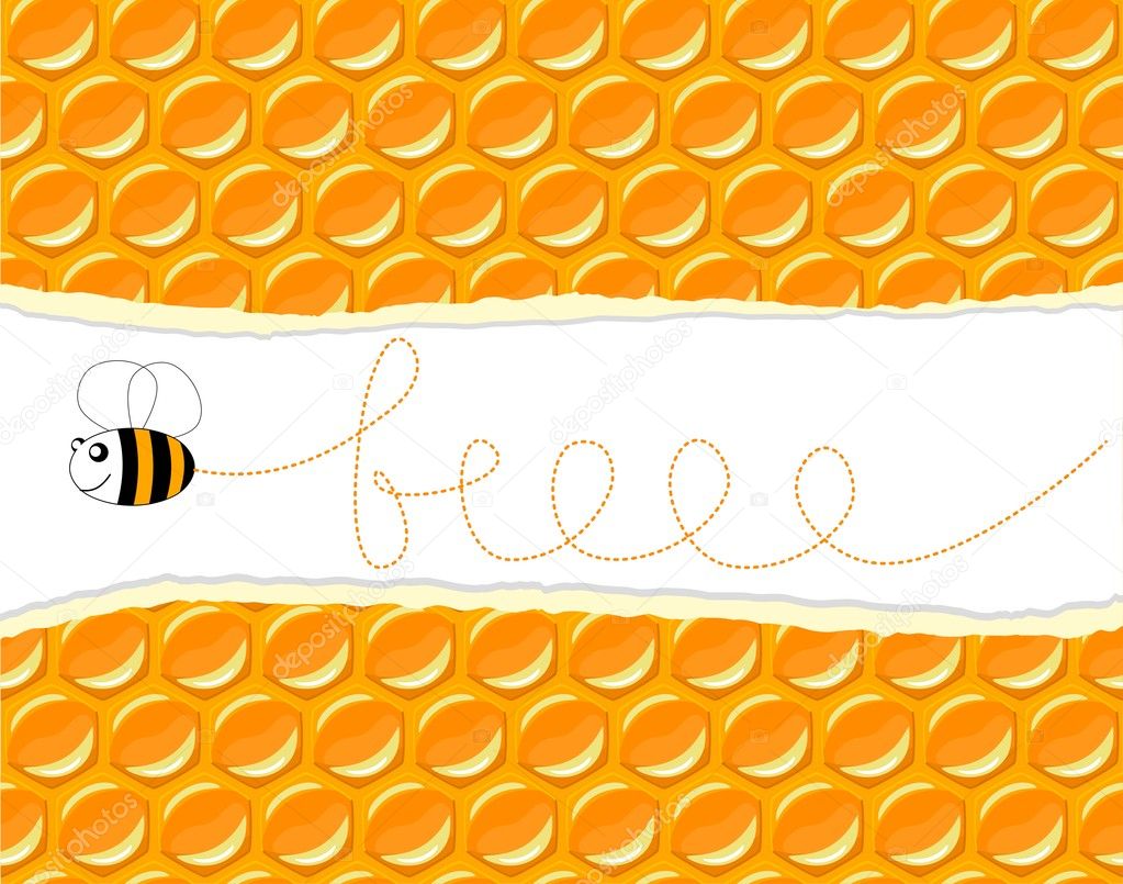 Background with a bee