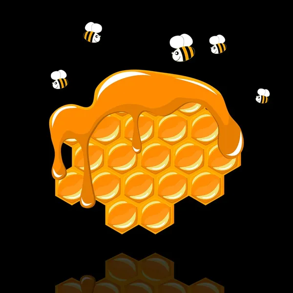 मधमाशी सह मधमाशी — स्टॉक व्हेक्टर