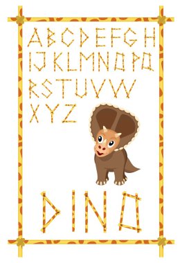 Dino alphabet clipart