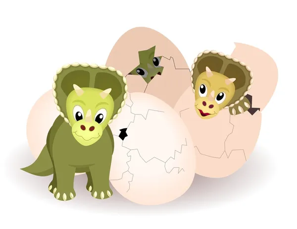 Новорожденные трицератопсы — стоковый вектор