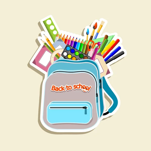 Školní taška — Stockový vektor