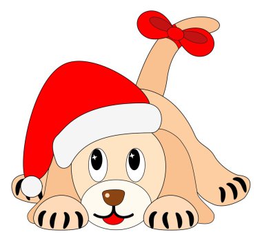 Christmas puppy clipart