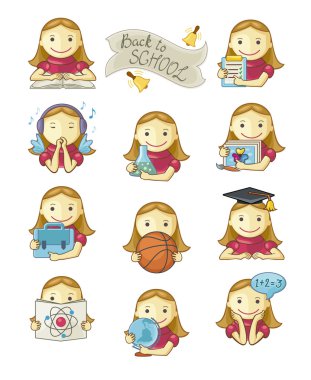 School Girl Icons