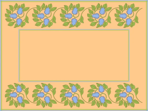 Marco floral con espacio para texto o foto — Archivo Imágenes Vectoriales