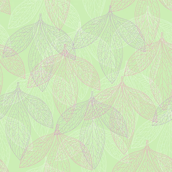 Seamless pattern of leaf peonies — Stock Vector