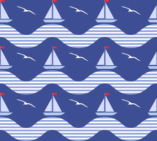Patrón marino sin costura — Archivo Imágenes Vectoriales