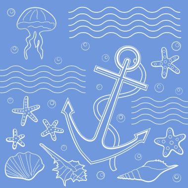 Marine illustration clipart