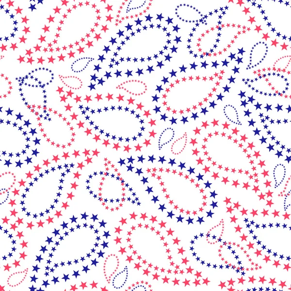 Modèle sans couture avec des étoiles de concombres indiens sur un backgrou blanc — Image vectorielle