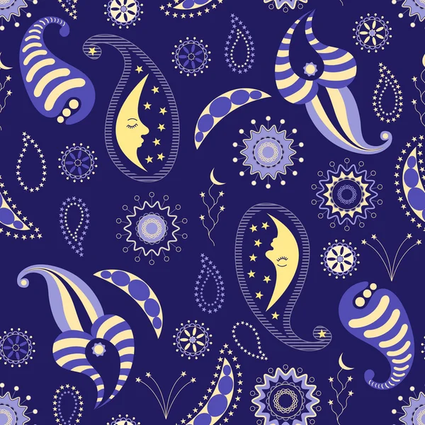 stock vector Seamless pattern of nocturnal