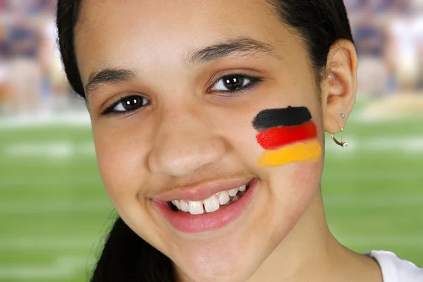 stock image Girl With Flag