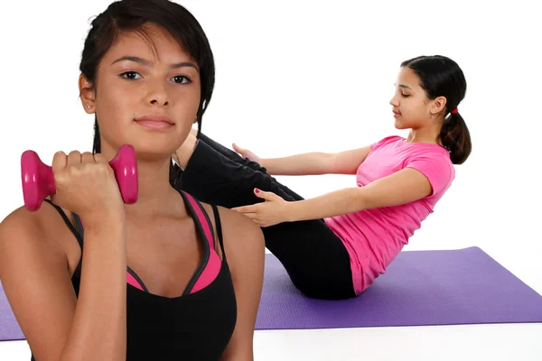 Girls Working Out — Stock Photo, Image