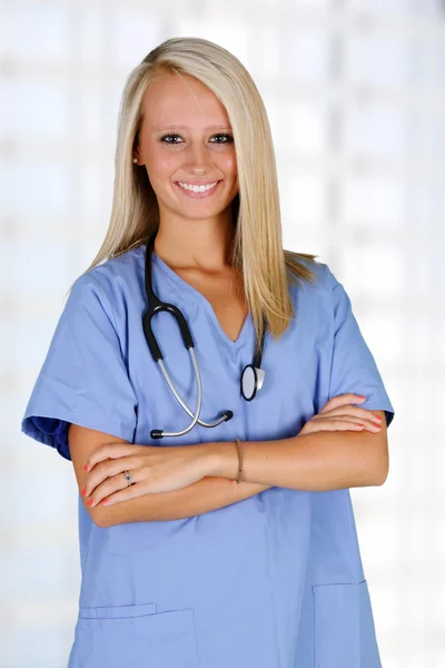 Kvindelig sygeplejerske - Stock-foto