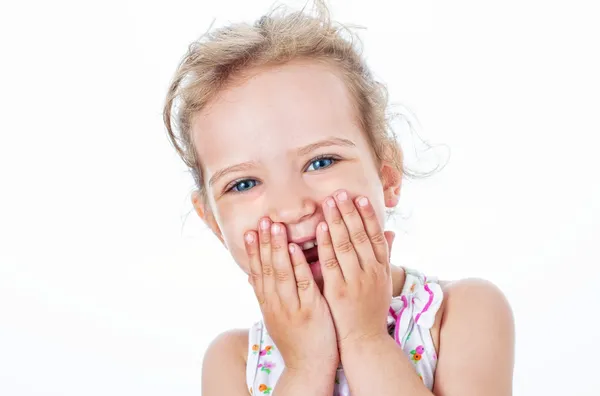 Portrait of a happy little girl — Stock Photo, Image