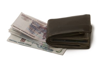 m-cüzdan ile ruble bir fotoğraf