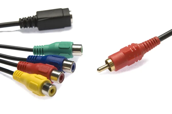 Фото разноцветных кабелей — стоковое фото