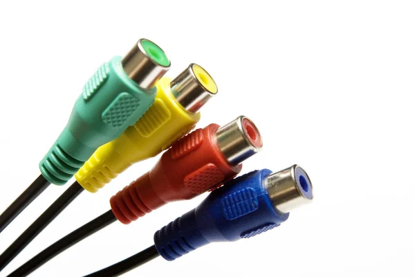 Foto de cables multicolores — Foto de Stock
