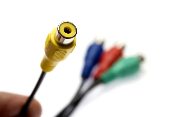 Foto van veelkleurige kabels — Stockfoto
