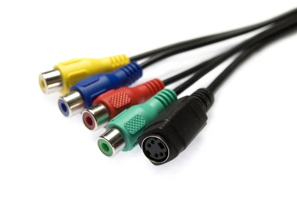 Фото разноцветных кабелей — стоковое фото