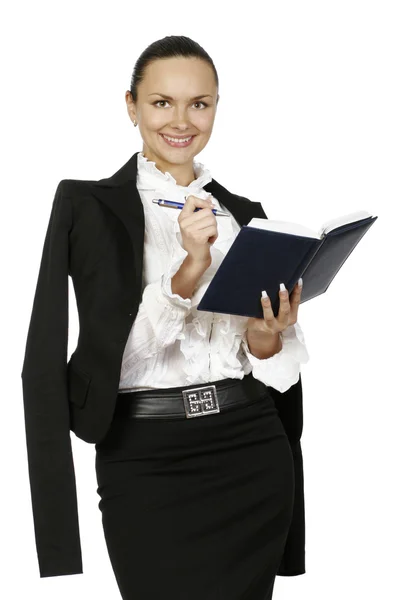 Una foto de la exitosa mujer de negocios con planificador de día —  Fotos de Stock