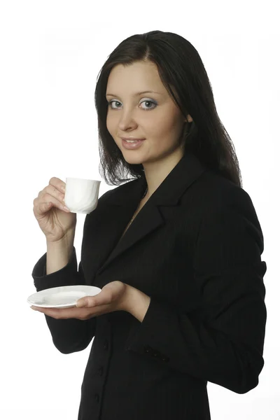 Uma foto de empresária fazendo uma pausa de cofee — Fotografia de Stock