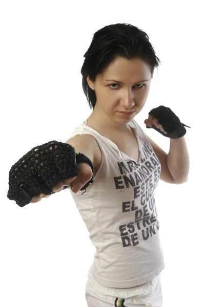 Una foto de la boxeadora femenina —  Fotos de Stock