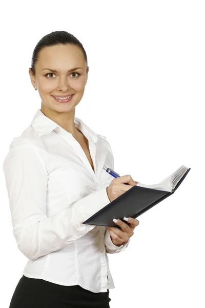 A photo of successful businesswoman with day planner Stock Image