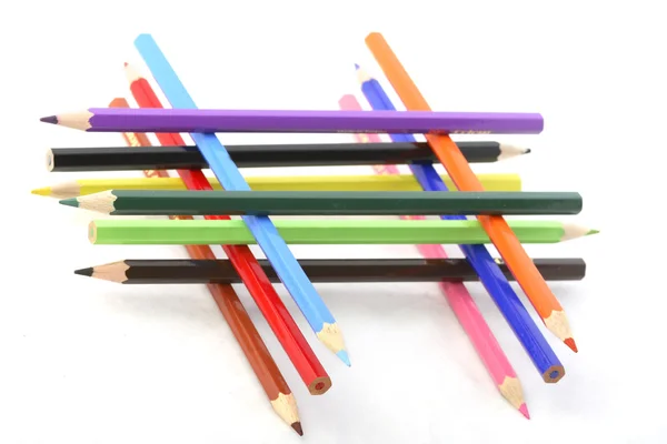 Ett foto av färgpennor — Stockfoto