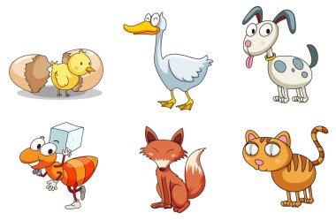 Group of animals clipart