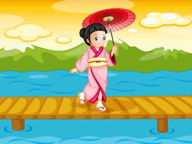Chinese woman clipart