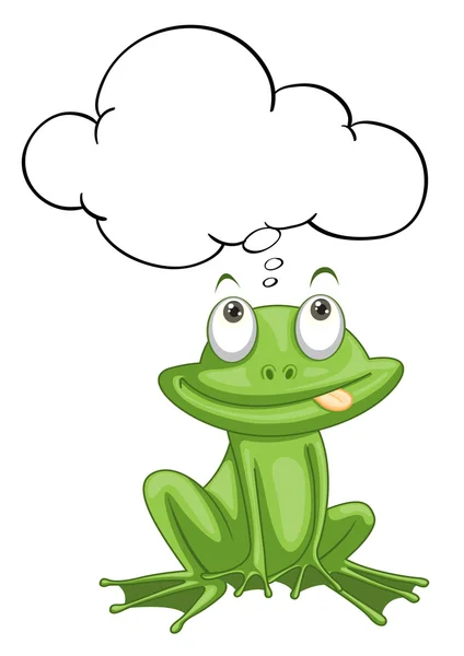 Frog thinking — Stock Vector