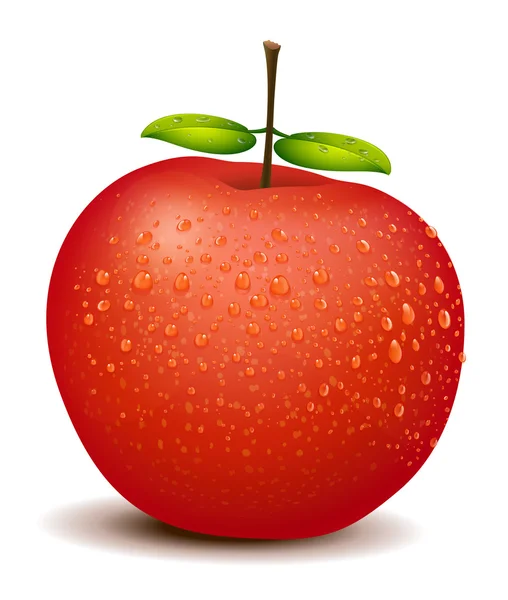 Roter Apfel — Stockvektor