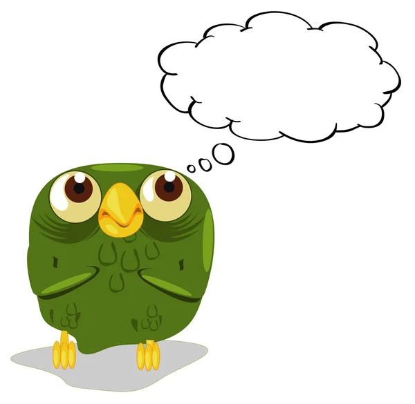 Owl thinking — Stock Vector