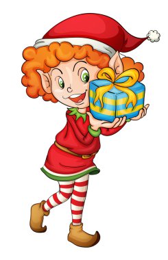 Christmas elf clipart