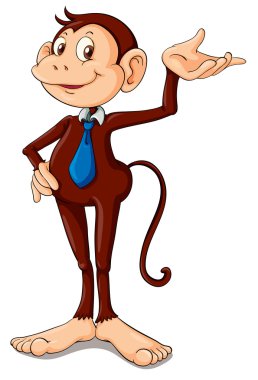 Business monkey clipart