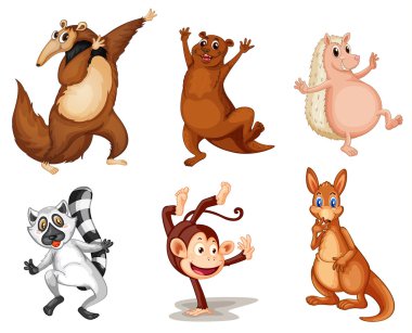 Mixed animals clipart