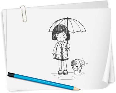 Drawing on paper clipart