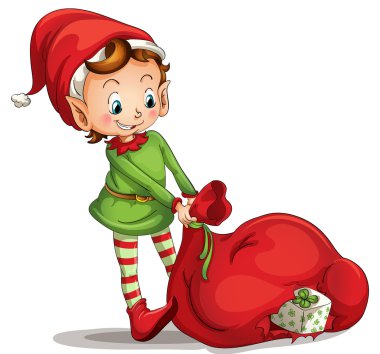 Christmas elf clipart