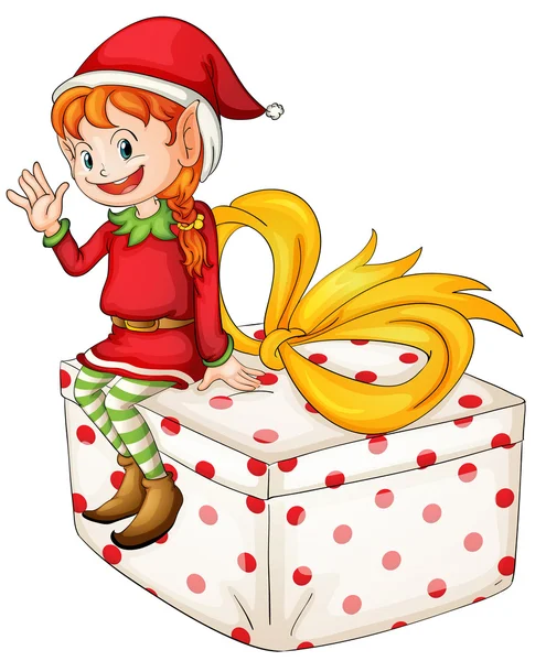 Elfo de Navidad — Archivo Imágenes Vectoriales